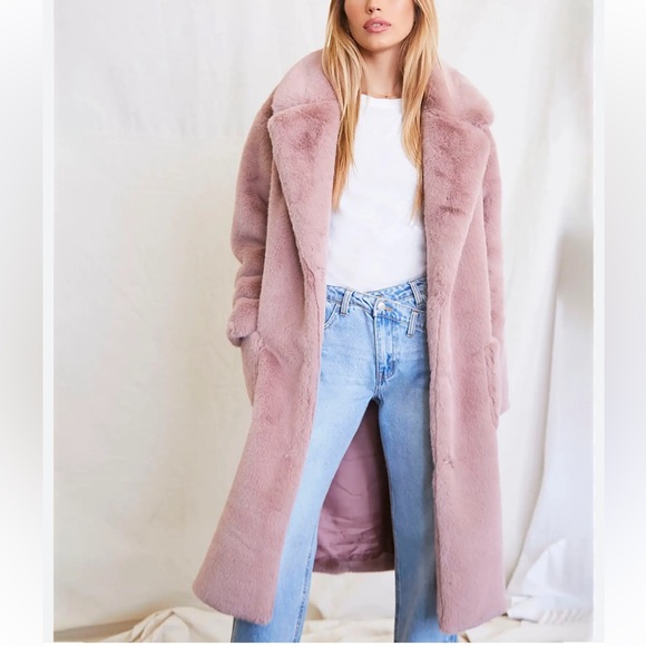 Forever 21 Mauve Teddy Jacket - Picture 1 of 8
